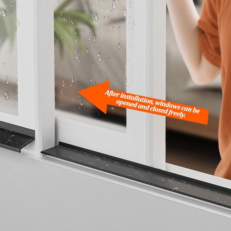 1.1m TPE Window Water Blocking Bar Balcony Waterproof Rainproof Water Guide Plate Home Window Blocking Board Sealing Strip