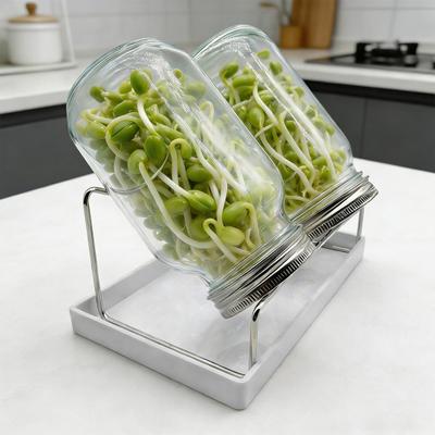 Vaso Bocca Larga 70/86MM Coperchio Germogliare Acciaio Inossidabile Germogli di Fagioli Coperchio Coltivazione Fagioli Mung