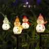 Solar Snowman Garden Light, Christmas Ornament, Outdoor Solar Light, Rechargeable Solar Powered, Waterproof, Christmas Decorative Light, Automatic