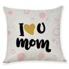 Mother's Day Linen Pillowcase Mother's Day Gift Home Decoration Ornaments