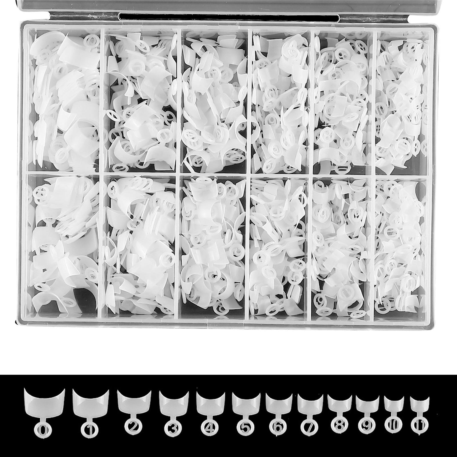 

600 шт. овальных коротких накладных типсов для дизайна ногтей, набор из полупокрытия, французские смоляные накладные типсы, наклейки для ногтей, наращивание ногтей A