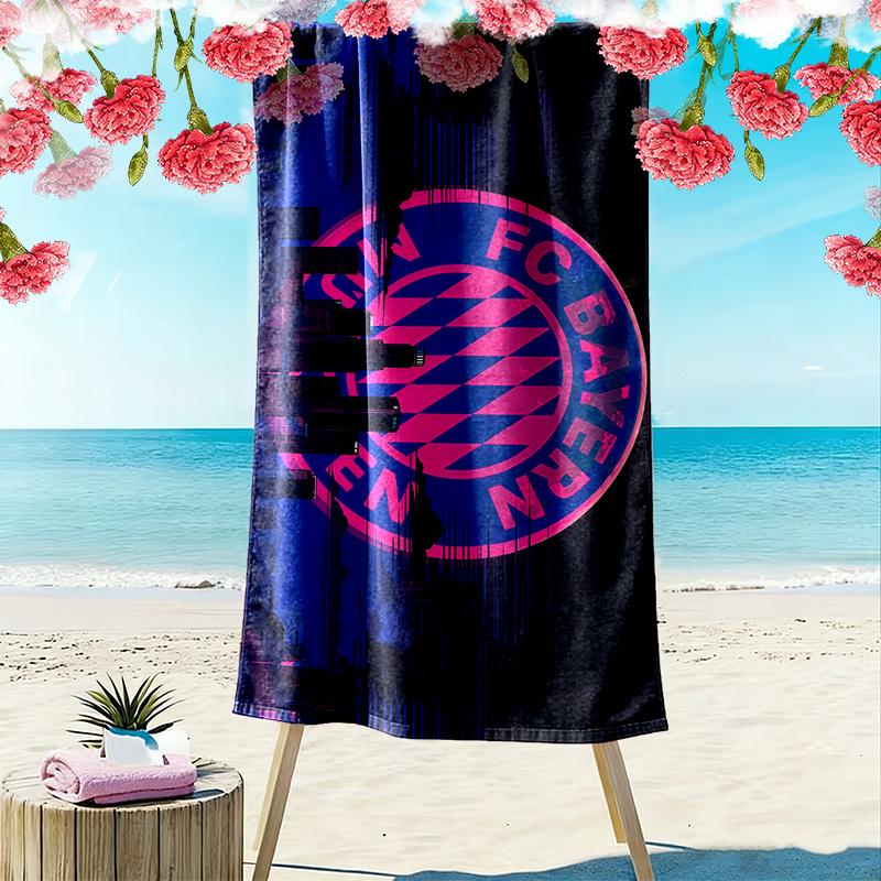 Bayern München3 Print Beach Towel, Large Soft Quick Dry Towel for Beach Camping Swimming