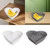 Chic Heart Shape Basket Stackable Paper Rope Fruit Plate Portable Woven Storage Basket  Party