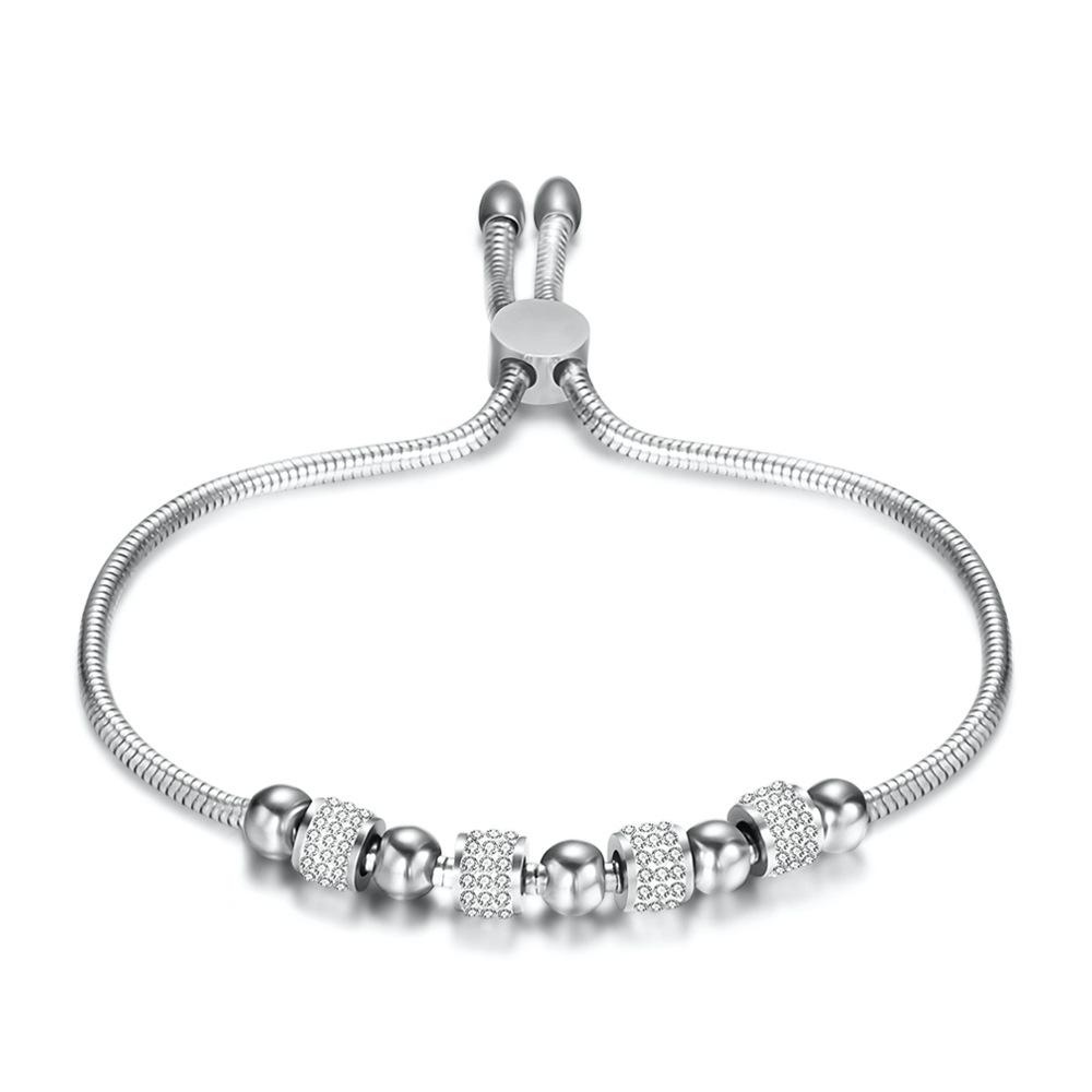 6MM Full Diamond Adjustable Titanium Steel Bracelet - Trendy and Versatile Unisex Fashion