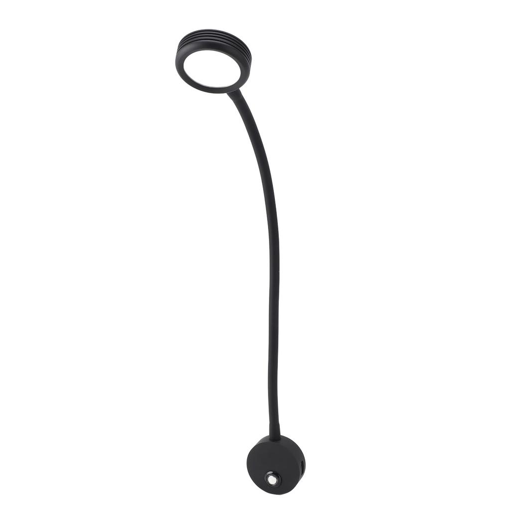 RV Reading Light with USB Port Flexible Gooseneck Bedside Wall Lamp for Boat Yacht 620‑625nm Red 3000‑320K Warm Light
