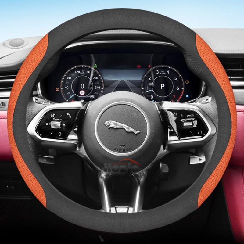 Leather Car Steering Wheel Cover for Jaguar X F S Type XF 250 260 XE XFR E F I Face Xj X350 X351 Xjl Accessories