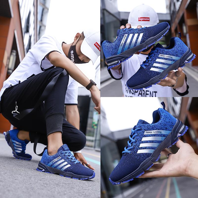 Men's Sneakers Running Shoes Breathable Outdoor Walking Sports Shoes Lightweight for Men Comfortable Athletic Training Footwear