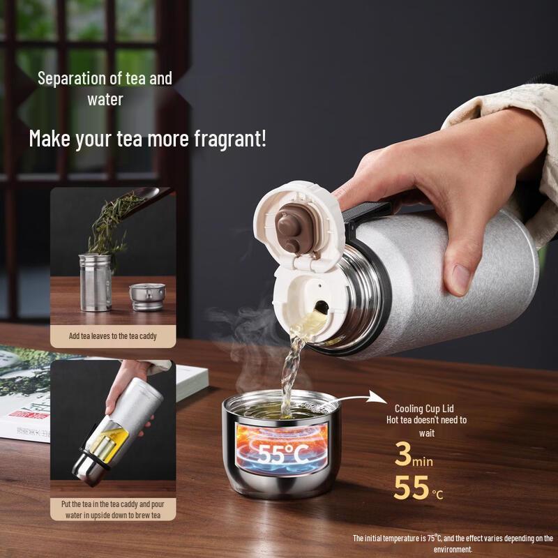 Large Capacity Insulated Tea Infuser Bottle