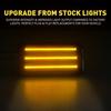 Smoked Amber LED Front Bumper DRL Signal Lights For 97-06 Jeep Wrangler TJ EXV