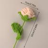1PC Knitted Flower Rose Fake Flowers Bouquet Wedding Party Decoration Hand Knitting Crochet Woven Artificial Flower Table Decor