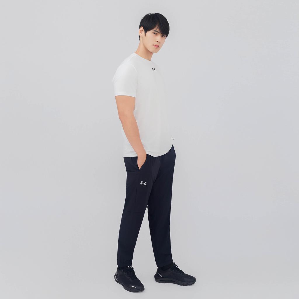 Under Armour Solid Color Woven Comfortable Quick-Dry Casual Pants Unisex bottoms Black 24500701-001