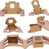 30pcs Brown Bakery Boxes with Window Cookie Boxes Gift Packing Box Kraft Paper Treat Boxes for Pastries Small Cakes Box Wedding Decorations