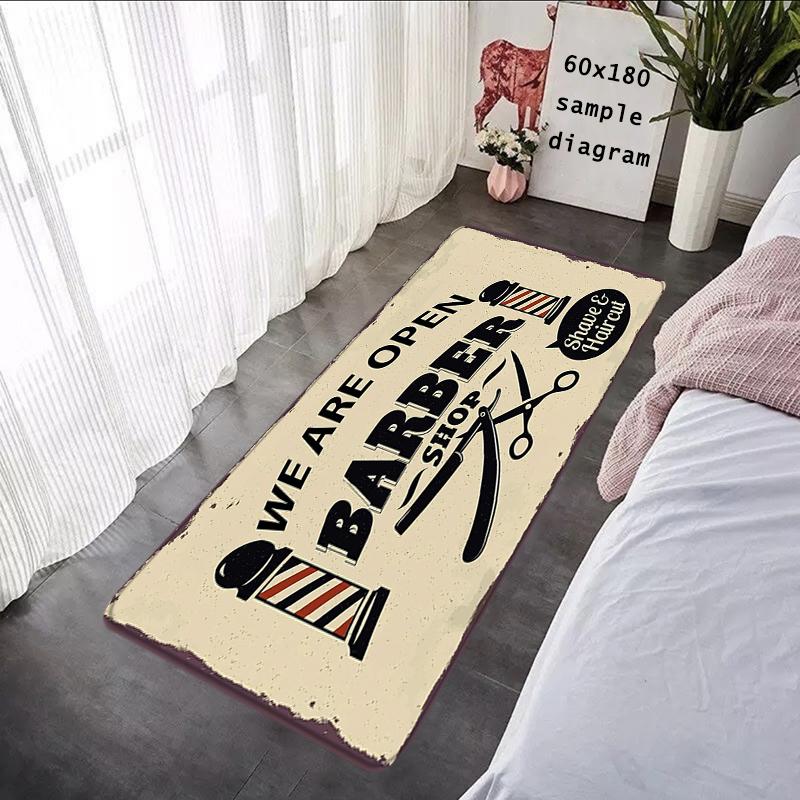 Doormats Rugs Foot Carpets Barber Shop Entrance Doormat Bathroom Rug Floor Mats Carpet Anti Slip Mat Home Kitchen Hallway Decor
