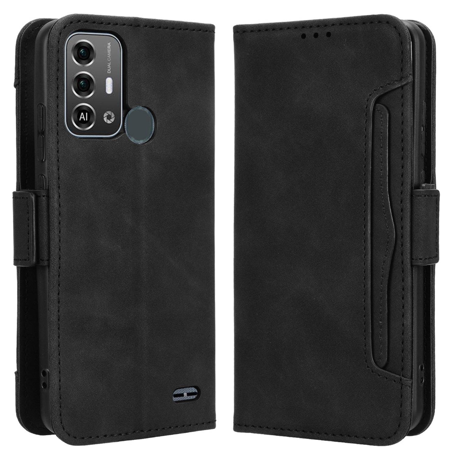 

Чохол для ZTE Blade A53 Pro Захисник телефону з ПУ шкіри проти подряпин з гаманцем-підставкою Black