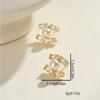 Silver-Tone Double C Earrings, Elegant & Cute, Suitable for Daily Wear and Gatherings