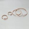 J.Lauren 9M02019-1Cm Sterling Silver Rose Gold Ring Silver Earrings