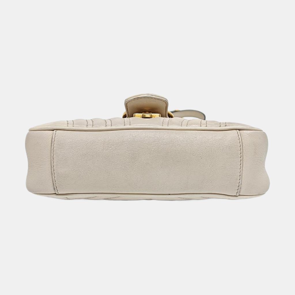 [Pre-Owned] Gucci GG Marmont Matelassé Mini Bag 'White' - Good #PGO5JP