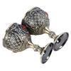 2pcs Vintage Metal Wine Cup Embossed Zinc Alloy Goblet Retro Wine Glasses Decoration for Home Restaurant Cafes Bars