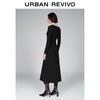 UR 2026 Spring Lace-Panel Button-Detail Slim Long Dress