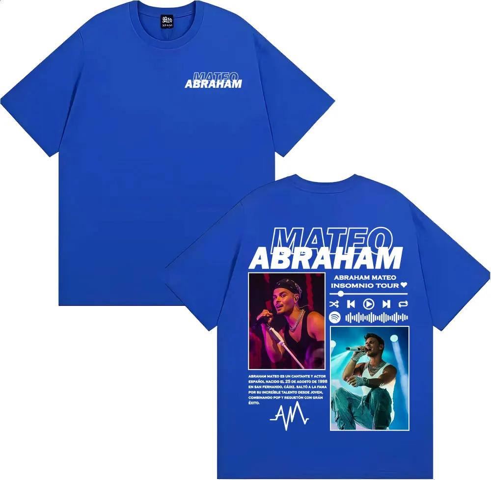 Rapper Abraham Mateo Insomnio Tour Graphic T Shirts Men Women Fashion Hip Hop Streetwear T Shirt Cotton Casual Oversized T-shirt