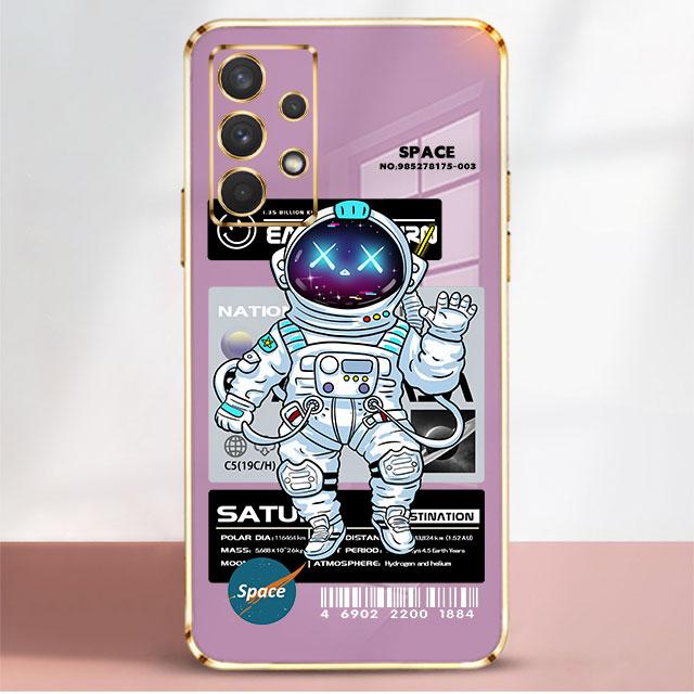 

Модный крутой чехол с космонавтом для Samsung Galaxy A52 A12 A51 A32 A21s A71 A50 A22 A31 A72 A02s A13 A53 A11, красочная накладка для телефона Samsung A02s