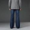 Men's Dark Blue Flare Jeans – Mid Rise Bootcut with 5-Pocket & Retro Style, Perfect for Casual Daily & Streetwear Fashion