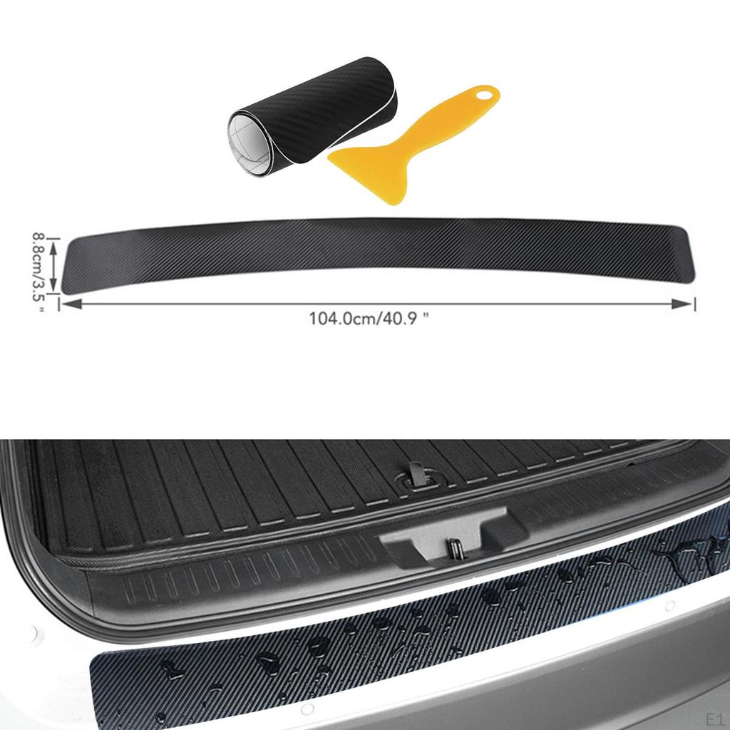 Carbon Fiber Car Door Sill Sticker Trunk Pedal Multifunction Wear Resistant Rear Bump