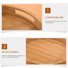 Promotion! Round Serving Bamboo Wooden Tray for Dinner Trays Tea Bar Breakfast Food Container Handle Storage Tray 3 Eco-Friendly