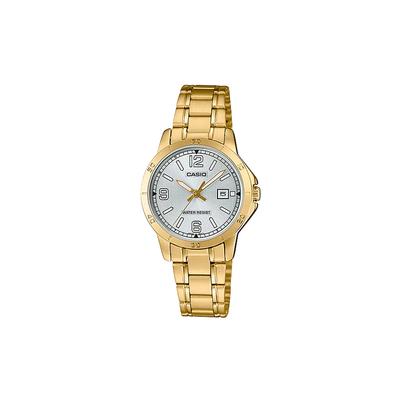 STANDARD Series, Waterproof, Fashionable and Simple, Quartz, Ion-plated Strap, , Women's Watch, Silver Dial LTP-V004G-7B2