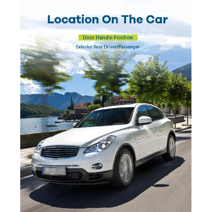 LUJUNTEC Exterior Rear Driver Left Passenger Right Side Door Handle Replacement for 2008-2012 for Infiniti for EX35,2013 for Infiniti for EX37 Chrome