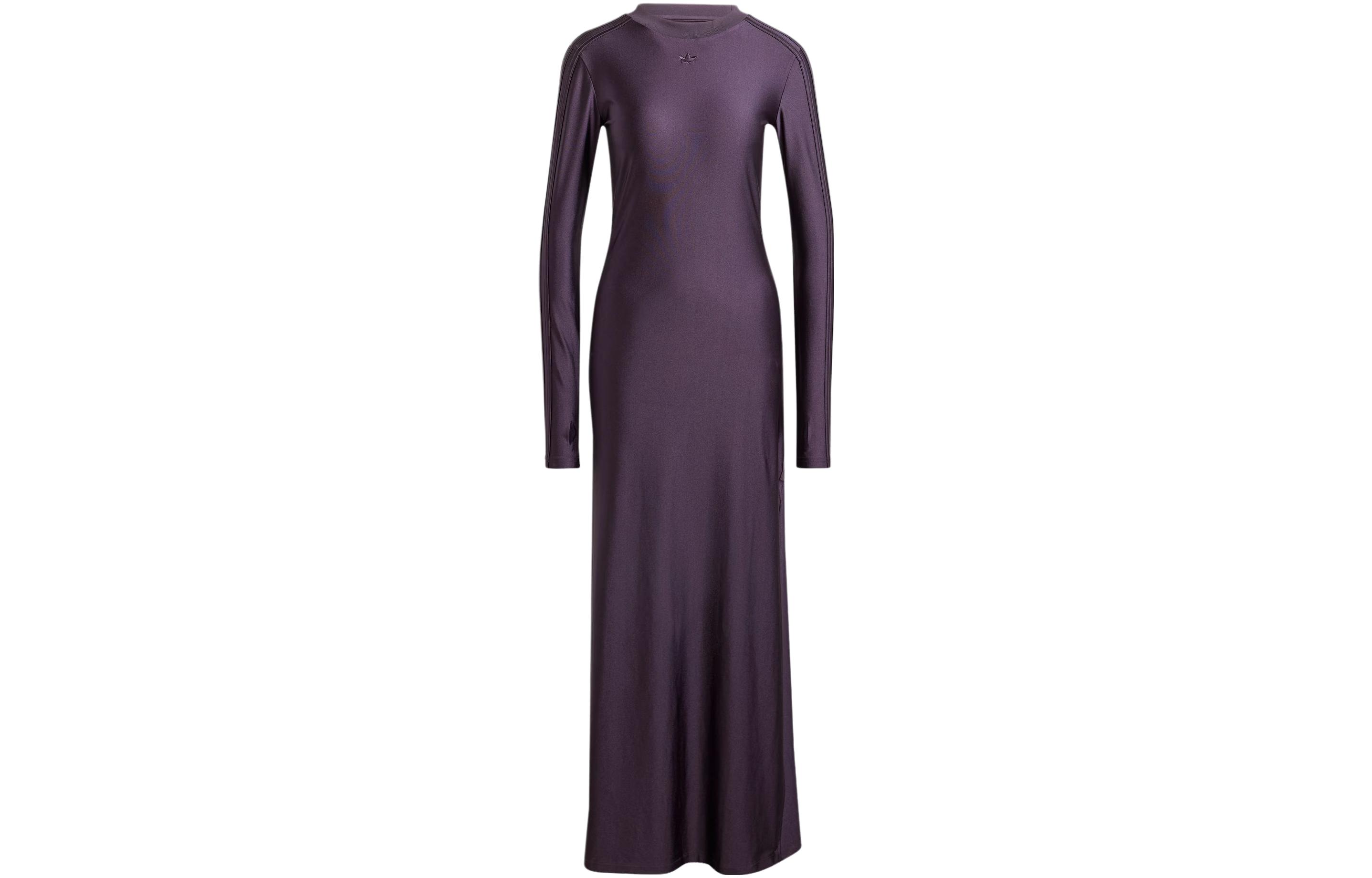 Adidas Originals Elongated Dress Long Sleeved Dress Women s Purple IS4590 M