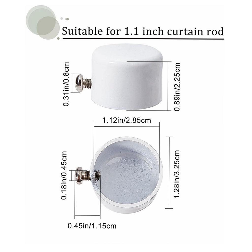 Roman Rod Round Iron Art Curtain End Cap - Decorative Head for 28/25/22/19 Mm Rods