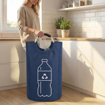 Large-capacity Beverage Bottle Storage Basket Waste Water Bottles Collection Bag Folding Recycling Bucket Dirty Laundry Baskets