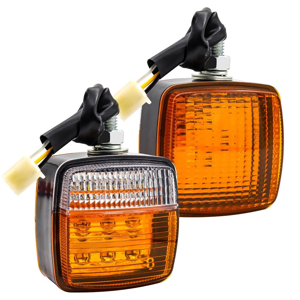 Ygmylandbb Seitenmarkierungsleuchte 12V 13 Universelle Passform für Industrie und Seitenmarkierung Hoch Amber und mit Tagfahrlicht 2er-Pack Doppelseitige Lampen, LED,