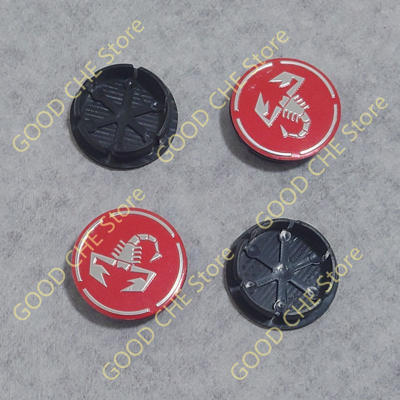 4pcs 50mm For Scorpion Abarth 5CC 1100 500 595 Alloy Auto Wheel Rim Center Cap Cover Hub Dust-proof Covers Styling Accessories