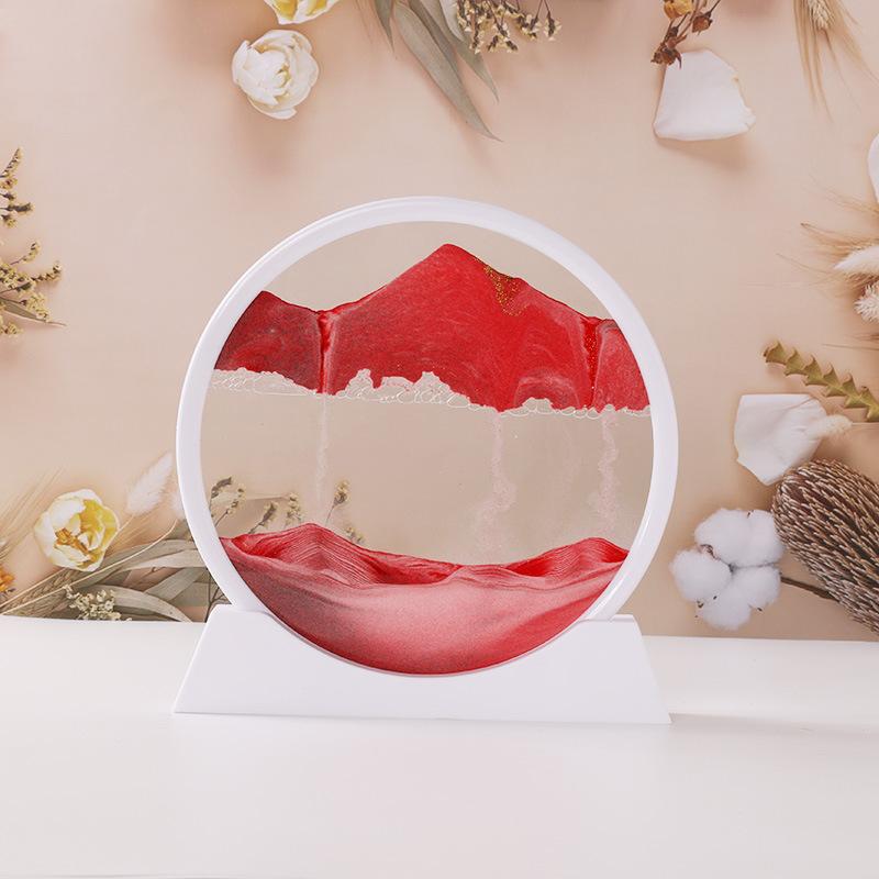 Sandscape Hareketli Kum Sanatı Çerçevesi Hızlı Kum 3D Dinamik Sıvı Kum Saati Kinetik Kum Boyama Akan Kum Ofis Ev Dekoru Hediyeler