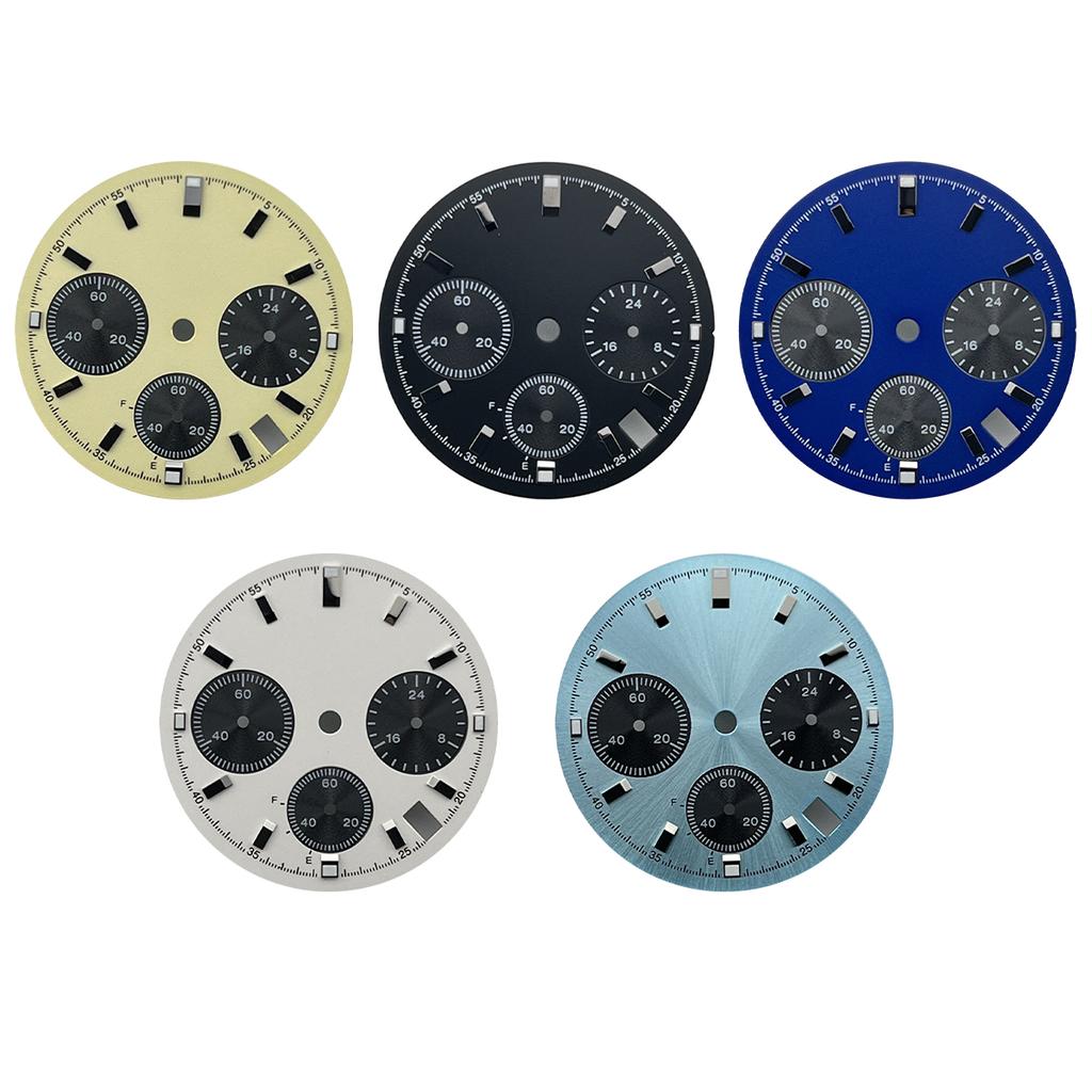29.5mm Watch Dial S Dial Prospex Luminous Sunray Chronograph Face 6 Hands Fit Quartz VK63 Watch Faces Automatic Movement