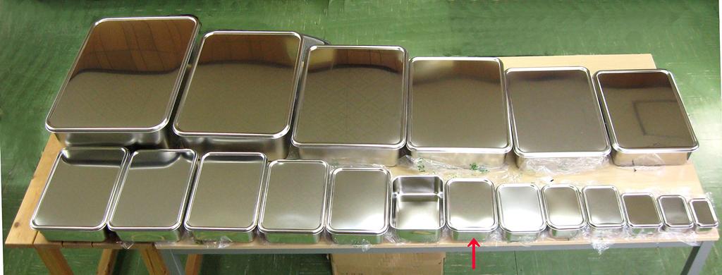 Nagao Deep Container with Square Storage Stainless Size Made In Japan Tsubame-Sanjo Set, 21.1cm, Lid, Container, 18-8 Steel, 3,