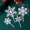 Snowflake Acrylic Cake Toppers for Christmas & Party Desserts
