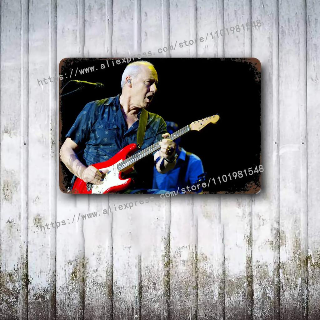 Dire Straits Band Metall Deko Poster Vintage Blechschild Metallschild Dekorative Plakette für Pub Bar Man Cave Club Wanddekoration