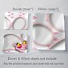 Pink Panther Paw Print Bedding Without Core 1 Duvet Cover 2 Pillowcase Without Core Bedding Set Christmas Birthday Gift Soft And Comfortable