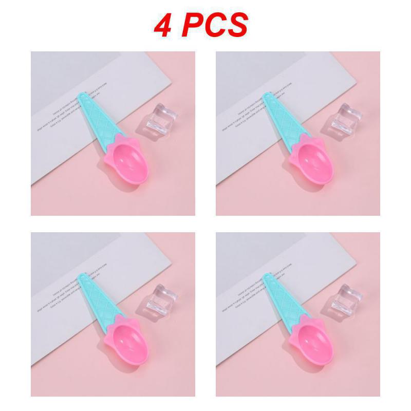 2/4PCS Plastic Bowl Great For Ice Cream Party Reusable Kids Cake Plastic Scoop Ice Cream Accessories Dessert Scoop Tableware