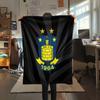 Brøndby IF  Print Flannel Blanket, High Quality Comfortable for All Seasons, Home Decor, Warmth and Comfort
