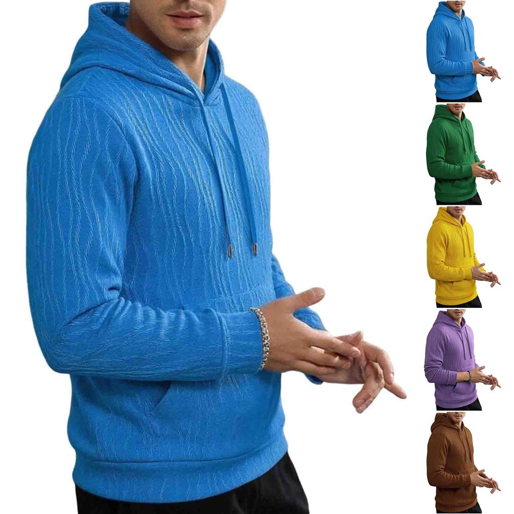 Men's Pullover Hoodie with Pocket Color Casual Outdoor Sportswear
