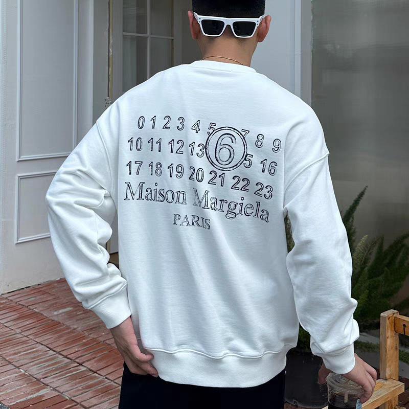 MM6 Maison Margiela European Niche Trendy Logo Loose Cotton Terry Sweatshirt