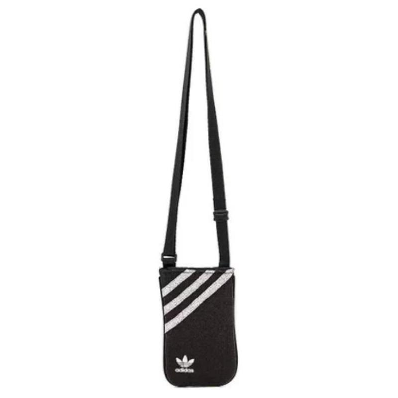 Adidas Originals Polyurethane Shoulder Bag, Crossbody Cell Phone Pouch Mini Unisex Black Adidas GN2142