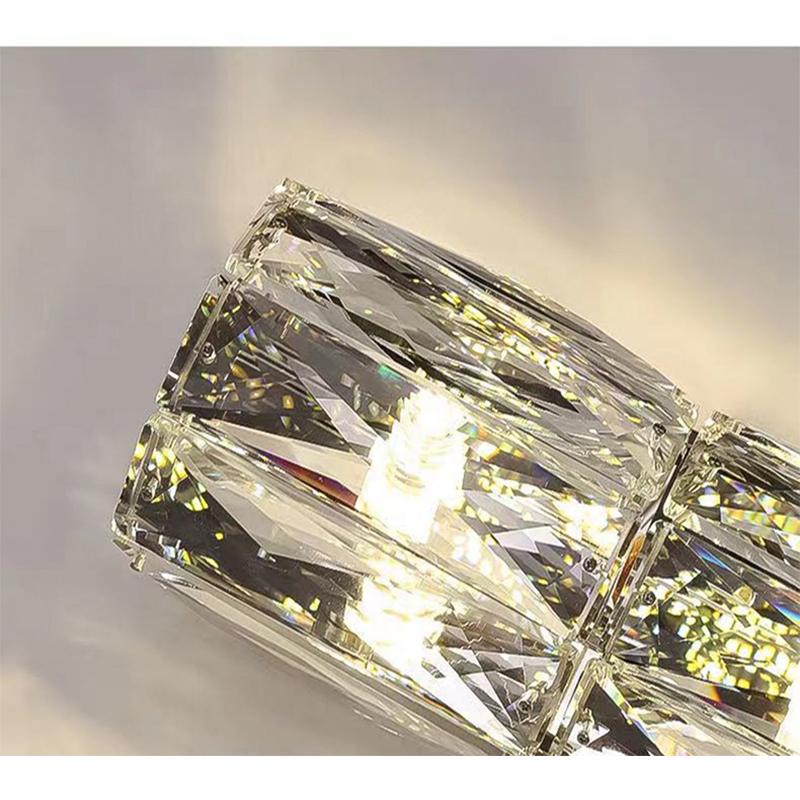 Modern High-end Crystal Wall Light Nordic Luxury Living Room Bedroom Bedside Long Wall Lamp Hotel Villa Corridor Bracket Light