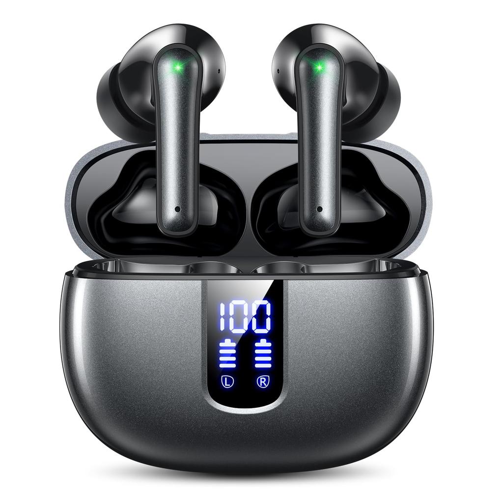 Eynew Bluetooth Wireless Earbuds Acoustic Technology In Bluetooth 48 Hours of Automatic Fast Noise LED Touch Comfortable Perfect for and School [2025