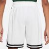 Nike Kids Basketball Shorts Elastic Logo Loose Casual Shorts Kids Shorts White FJ6802-100