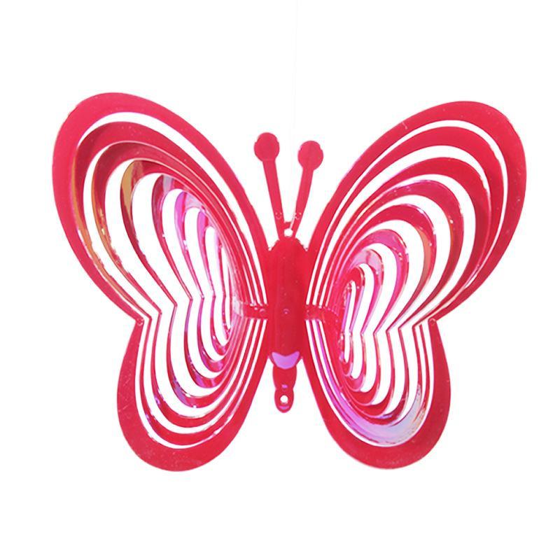 

1 Pcs Beating Art Butterfly Wind Spinner Yard Art Wind Chimes Balcony Outdoor Garden Decoration Ornament Dream Catcher красный